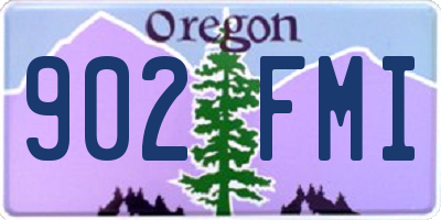 OR license plate 902FMI
