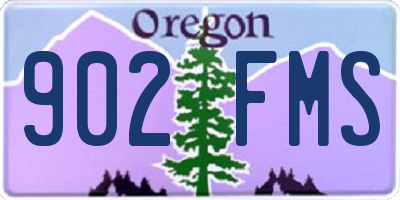 OR license plate 902FMS
