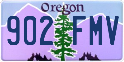 OR license plate 902FMV