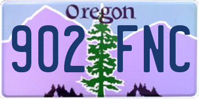OR license plate 902FNC