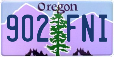 OR license plate 902FNI