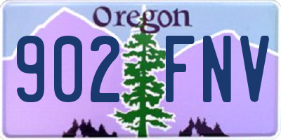 OR license plate 902FNV