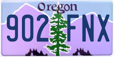 OR license plate 902FNX