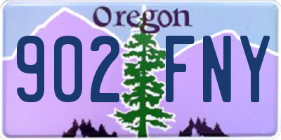 OR license plate 902FNY