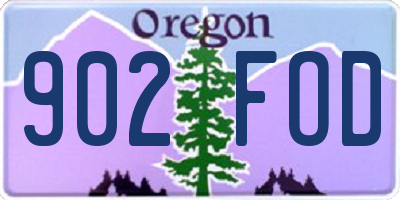 OR license plate 902FOD