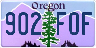 OR license plate 902FOF