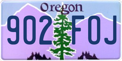 OR license plate 902FOJ