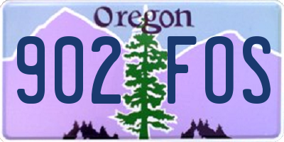 OR license plate 902FOS