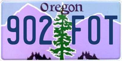 OR license plate 902FOT