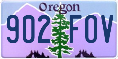 OR license plate 902FOV