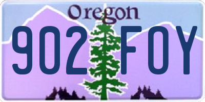 OR license plate 902FOY