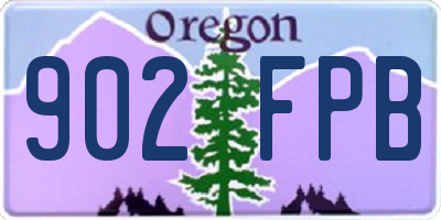 OR license plate 902FPB