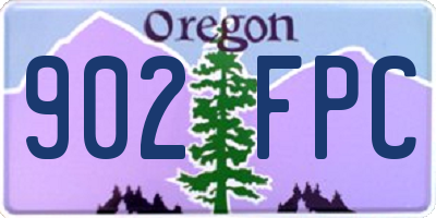 OR license plate 902FPC