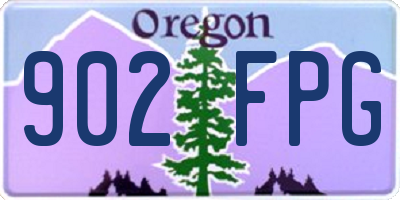 OR license plate 902FPG