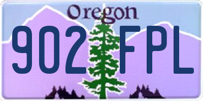 OR license plate 902FPL