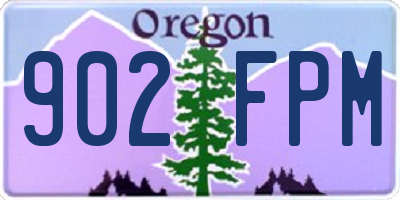 OR license plate 902FPM