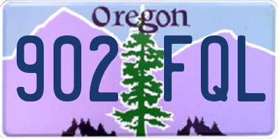 OR license plate 902FQL