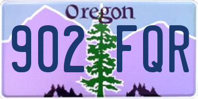 OR license plate 902FQR