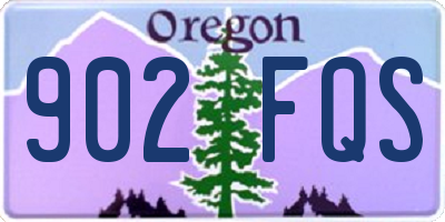 OR license plate 902FQS
