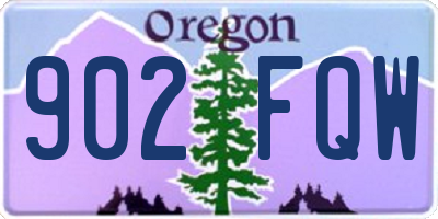OR license plate 902FQW