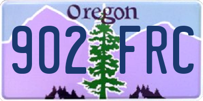 OR license plate 902FRC