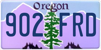 OR license plate 902FRD