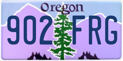 OR license plate 902FRG