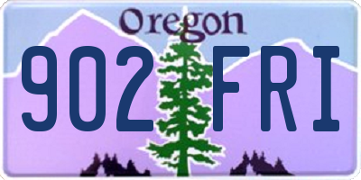 OR license plate 902FRI