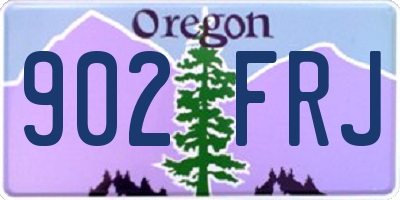OR license plate 902FRJ
