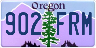 OR license plate 902FRM