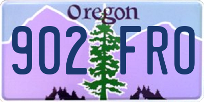 OR license plate 902FRO