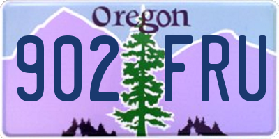 OR license plate 902FRU