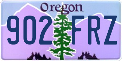 OR license plate 902FRZ