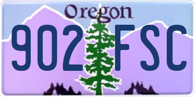 OR license plate 902FSC