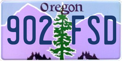 OR license plate 902FSD