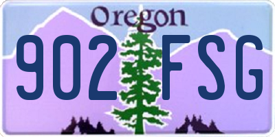 OR license plate 902FSG