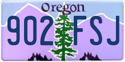 OR license plate 902FSJ