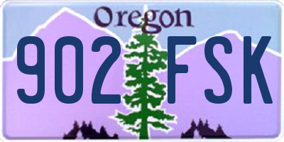 OR license plate 902FSK