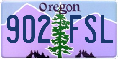 OR license plate 902FSL