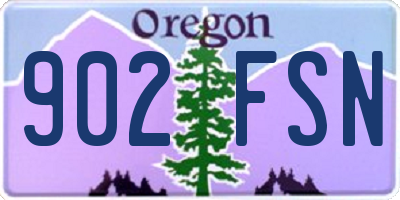 OR license plate 902FSN