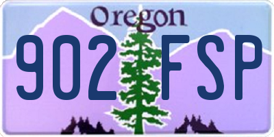 OR license plate 902FSP