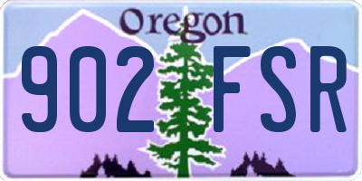 OR license plate 902FSR