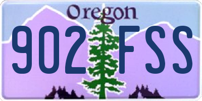 OR license plate 902FSS
