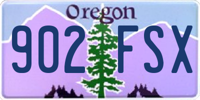 OR license plate 902FSX