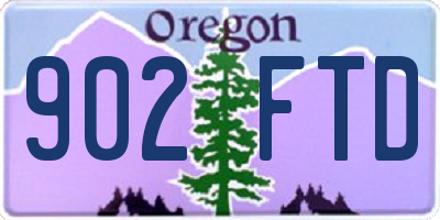 OR license plate 902FTD