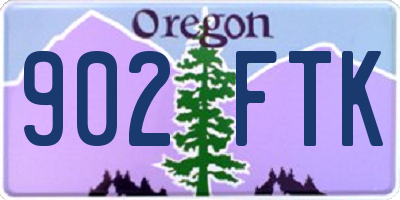 OR license plate 902FTK