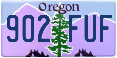 OR license plate 902FUF
