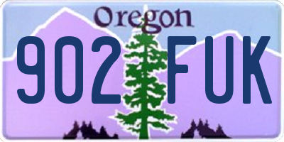 OR license plate 902FUK