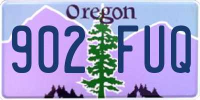 OR license plate 902FUQ