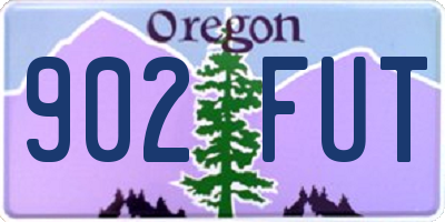 OR license plate 902FUT